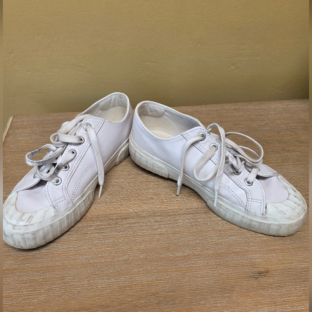 Superga white leather sneakers